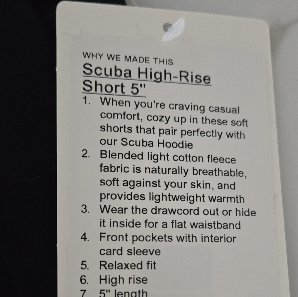 NWT Lululemon Scuba High-Rise Short 5" - Picture 2 of 6